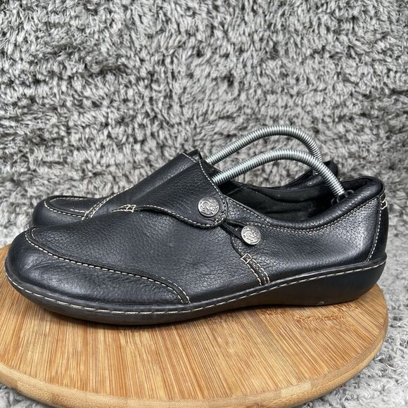 Clarks Ashland Lane Q Slip On Loafers Flats Leather Shoes Women's 11 - Picture 2 of 9
